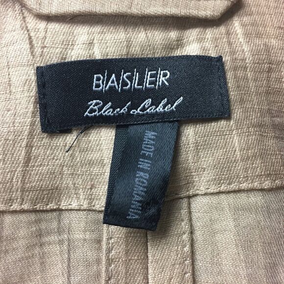 Basler Black Label Two Button Tan Lightweight Linen Blazer Ger 42, US 12 - Picture 2 of 5